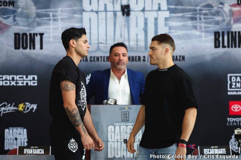 Ryan Garcia shines in fight with Derrick James, secures stunning knock-out victory.